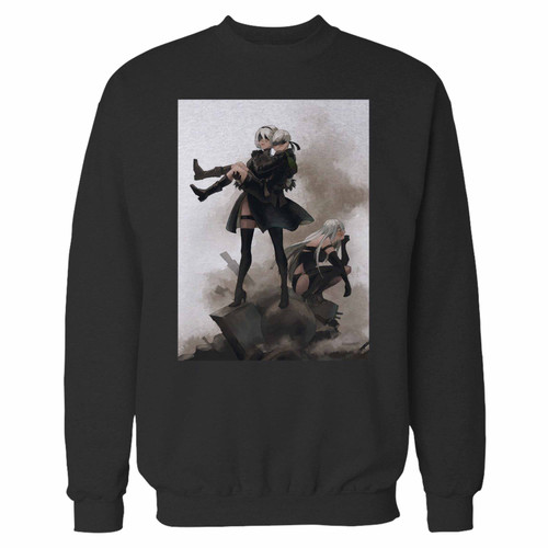 Your nier automata character crewneck sweatshirt just got an update. This super comfortable and lighter weight crewneck will become your favorite go-to sweatshirt. The cozy spandex cuffs and waistband make this pill-resistant sweatshirt a fan favorite.And your group will look and feel their best in this premium ringspun cotton crew.