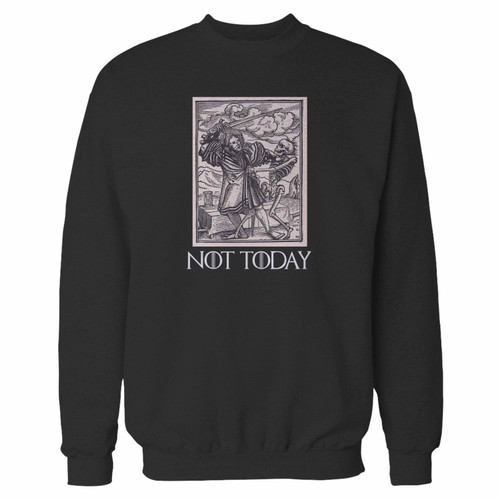 Your not today skeleton game of thrones crewneck sweatshirt just got an update. This super comfortable and lighter weight crewneck will become your favorite go-to sweatshirt. The cozy spandex cuffs and waistband make this pill-resistant sweatshirt a fan favorite.And your group will look and feel their best in this premium ringspun cotton crew.