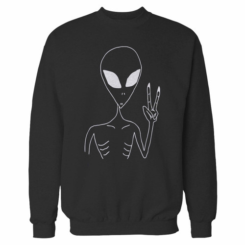 Your peace with aliens crewneck sweatshirt just got an update. This super comfortable and lighter weight crewneck will become your favorite go-to sweatshirt. The cozy spandex cuffs and waistband make this pill-resistant sweatshirt a fan favorite.And your group will look and feel their best in this premium ringspun cotton crew.