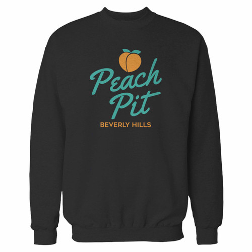 Your peach pit beverly hills crewneck sweatshirt just got an update. This super comfortable and lighter weight crewneck will become your favorite go-to sweatshirt. The cozy spandex cuffs and waistband make this pill-resistant sweatshirt a fan favorite.And your group will look and feel their best in this premium ringspun cotton crew.