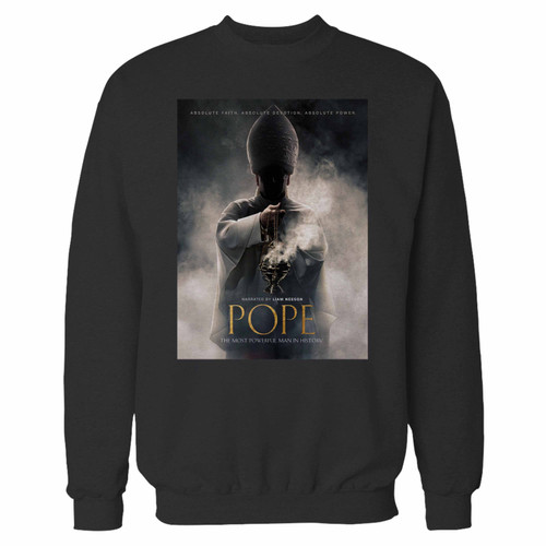 Your pope the most powerful man in history crewneck sweatshirt just got an update. This super comfortable and lighter weight crewneck will become your favorite go-to sweatshirt. The cozy spandex cuffs and waistband make this pill-resistant sweatshirt a fan favorite.And your group will look and feel their best in this premium ringspun cotton crew.