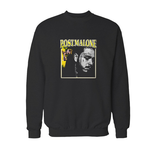 Your post malone vintage inspired crewneck sweatshirt just got an update. This super comfortable and lighter weight crewneck will become your favorite go-to sweatshirt. The cozy spandex cuffs and waistband make this pill-resistant sweatshirt a fan favorite.And your group will look and feel their best in this premium ringspun cotton crew.