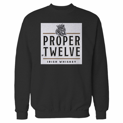 Your proper twelve irish whiskey conor mcgregor fighter 2 crewneck sweatshirt just got an update. This super comfortable and lighter weight crewneck will become your favorite go-to sweatshirt. The cozy spandex cuffs and waistband make this pill-resistant sweatshirt a fan favorite.And your group will look and feel their best in this premium ringspun cotton crew.