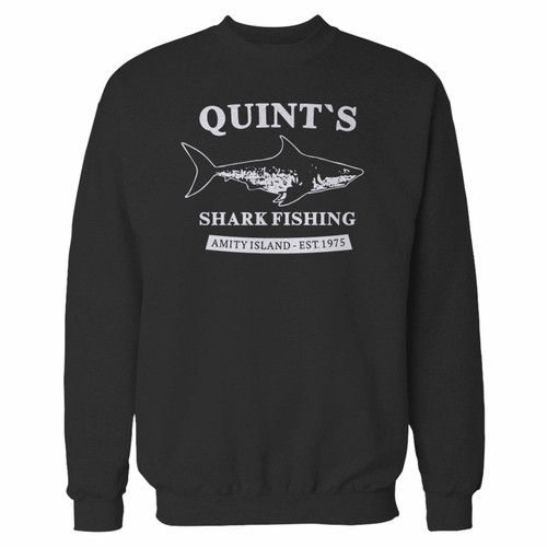 Your quints shark fishing crewneck sweatshirt just got an update. This super comfortable and lighter weight crewneck will become your favorite go-to sweatshirt. The cozy spandex cuffs and waistband make this pill-resistant sweatshirt a fan favorite.And your group will look and feel their best in this premium ringspun cotton crew.