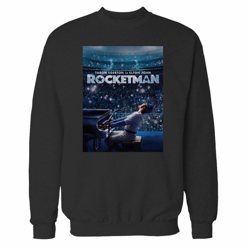 Your rocketman elton john crewneck sweatshirt just got an update. This super comfortable and lighter weight crewneck will become your favorite go-to sweatshirt. The cozy spandex cuffs and waistband make this pill-resistant sweatshirt a fan favorite.And your group will look and feel their best in this premium ringspun cotton crew.