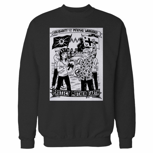 Your solidarity with the mi'kmaq warrior crewneck sweatshirt just got an update. This super comfortable and lighter weight crewneck will become your favorite go-to sweatshirt. The cozy spandex cuffs and waistband make this pill-resistant sweatshirt a fan favorite.And your group will look and feel their best in this premium ringspun cotton crew.