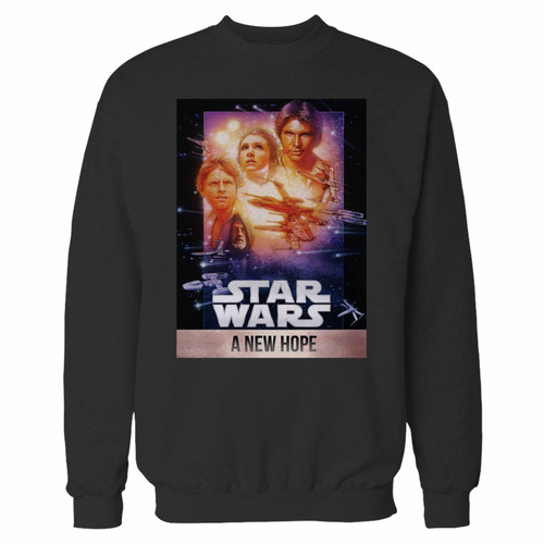 Your star wars episode iv a new hope movie crewneck sweatshirt just got an update. This super comfortable and lighter weight crewneck will become your favorite go-to sweatshirt. The cozy spandex cuffs and waistband make this pill-resistant sweatshirt a fan favorite.And your group will look and feel their best in this premium ringspun cotton crew.