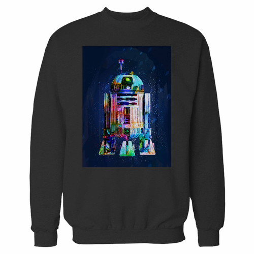 Your star wars r2 d2 colorfull art crewneck sweatshirt just got an update. This super comfortable and lighter weight crewneck will become your favorite go-to sweatshirt. The cozy spandex cuffs and waistband make this pill-resistant sweatshirt a fan favorite.And your group will look and feel their best in this premium ringspun cotton crew.