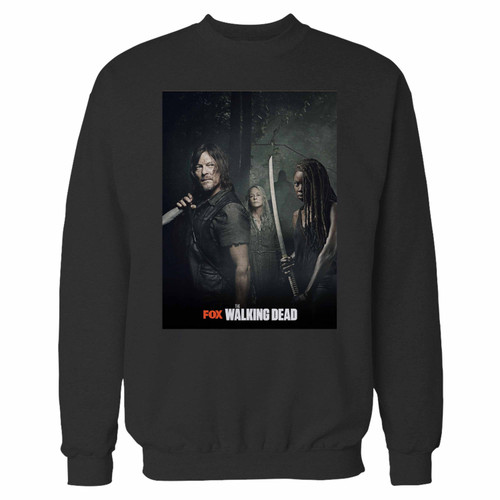 Your the walking dead 9 crewneck sweatshirt just got an update. This super comfortable and lighter weight crewneck will become your favorite go-to sweatshirt. The cozy spandex cuffs and waistband make this pill-resistant sweatshirt a fan favorite.And your group will look and feel their best in this premium ringspun cotton crew.