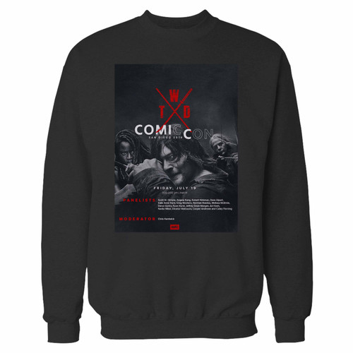 Your the walking dead season 10 crewneck sweatshirt just got an update. This super comfortable and lighter weight crewneck will become your favorite go-to sweatshirt. The cozy spandex cuffs and waistband make this pill-resistant sweatshirt a fan favorite.And your group will look and feel their best in this premium ringspun cotton crew.