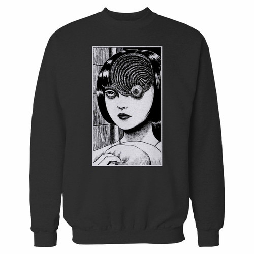 Your uzumaki junji ito horror manga crewneck sweatshirt just got an update. This super comfortable and lighter weight crewneck will become your favorite go-to sweatshirt. The cozy spandex cuffs and waistband make this pill-resistant sweatshirt a fan favorite.And your group will look and feel their best in this premium ringspun cotton crew.