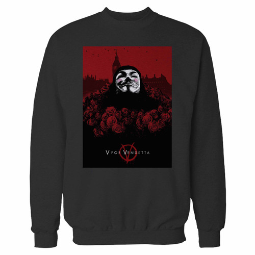Your v for vendetta mask crewneck sweatshirt just got an update. This super comfortable and lighter weight crewneck will become your favorite go-to sweatshirt. The cozy spandex cuffs and waistband make this pill-resistant sweatshirt a fan favorite.And your group will look and feel their best in this premium ringspun cotton crew.