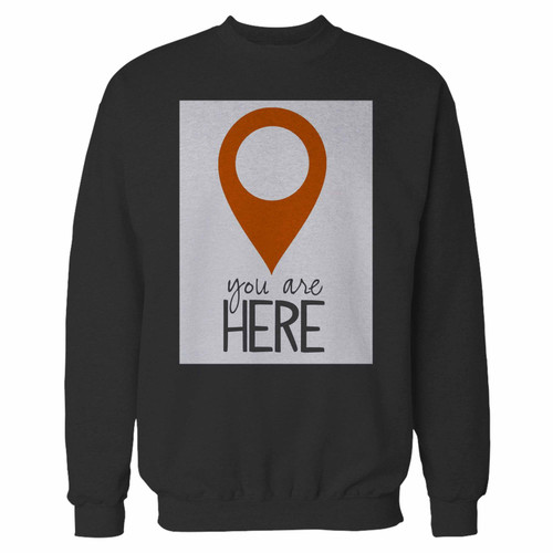 Your you are here crewneck sweatshirt just got an update. This super comfortable and lighter weight crewneck will become your favorite go-to sweatshirt. The cozy spandex cuffs and waistband make this pill-resistant sweatshirt a fan favorite.And your group will look and feel their best in this premium ringspun cotton crew.