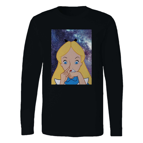 This classic fit alice in wonderland doing a bump fii long sleeve shirt is casually elegant and very comfortable. With fine quality print to make one stand out, it's a perfect fit for every occasion.