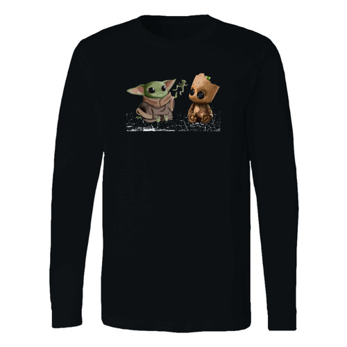 This classic fit baby yoda frog and groot star wars long sleeve shirt is casually elegant and very comfortable. With fine quality print to make one stand out, it's a perfect fit for every occasion.