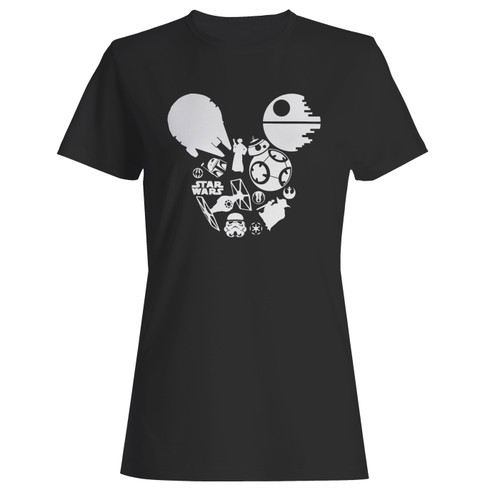These are star wars characters mickey face women t shirt that are cute tied to the side or paired with a cardigan or jacket for a more styled look. So comfy and classic, they are sure to make your vacation extra magical.