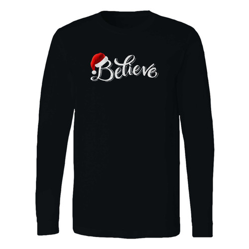 This classic fit christmas santa believer long sleeve shirt is casually elegant and very comfortable. With fine quality print to make one stand out, it's a perfect fit for every occasion.