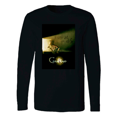 This classic fit coraline cartoon movie long sleeve shirt is casually elegant and very comfortable. With fine quality print to make one stand out, it's a perfect fit for every occasion.