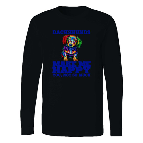 This classic fit dachshund make me happy long sleeve shirt is casually elegant and very comfortable. With fine quality print to make one stand out, it's a perfect fit for every occasion.