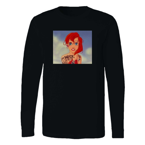 This classic fit disney princess ariel got tattoos red long sleeve shirt is casually elegant and very comfortable. With fine quality print to make one stand out, it's a perfect fit for every occasion.