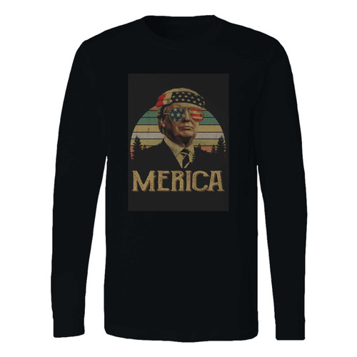 This classic fit donald trump support merica retro vintage flag long sleeve shirt is casually elegant and very comfortable. With fine quality print to make one stand out, it's a perfect fit for every occasion.
