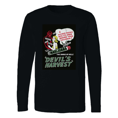 This classic fit devil's harvest theater lobby ad 1942 fii long sleeve shirt is casually elegant and very comfortable. With fine quality print to make one stand out, it's a perfect fit for every occasion.