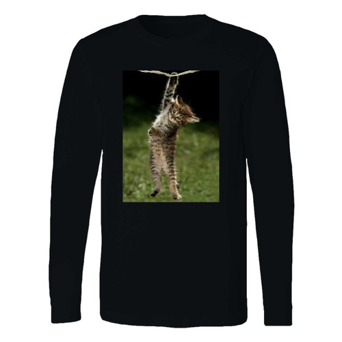 This classic fit kitten hang in there long sleeve shirt is casually elegant and very comfortable. With fine quality print to make one stand out, it's a perfect fit for every occasion.