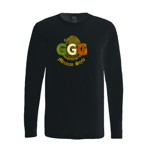 This classic fit mexican style ggg logo long sleeve shirt is casually elegant and very comfortable. With fine quality print to make one stand out, it's a perfect fit for every occasion.