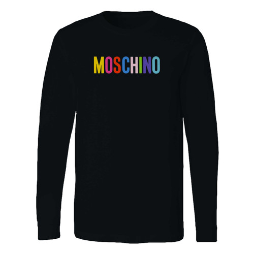 This classic fit moschino milano logo inspired long sleeve shirt is casually elegant and very comfortable. With fine quality print to make one stand out, it's a perfect fit for every occasion.