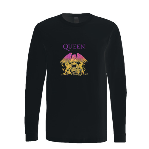 This classic fit queen gradient crest official rock band merch cover inspired long sleeve shirt is casually elegant and very comfortable. With fine quality print to make one stand out, it's a perfect fit for every occasion.