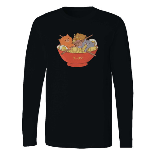 This classic fit ramen noodles and cats inspired long sleeve shirt is casually elegant and very comfortable. With fine quality print to make one stand out, it's a perfect fit for every occasion.