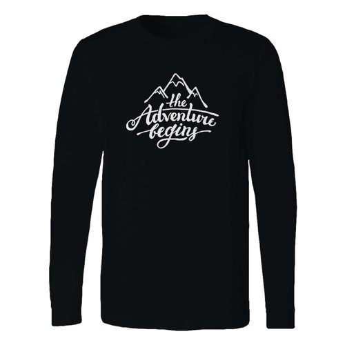 This classic fit the adventure begins long sleeve shirt is casually elegant and very comfortable. With fine quality print to make one stand out, it's a perfect fit for every occasion.