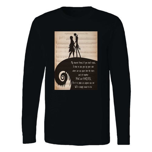 This classic fit the nightmare before christmas jack and sally quote long sleeve shirt is casually elegant and very comfortable. With fine quality print to make one stand out, it's a perfect fit for every occasion.