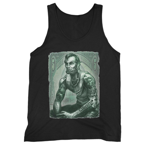 Our cotton abraham abe lincoln tattoo men tank top is perfect for those intense workouts in the gym, at practice or pickup games.