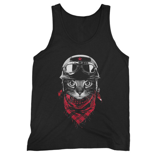 Our cotton adventure helmed cat men tank top is perfect for those intense workouts in the gym, at practice or pickup games.