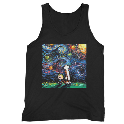 Our cotton calvin and hobbes van gogh starry nights men tank top is perfect for those intense workouts in the gym, at practice or pickup games.