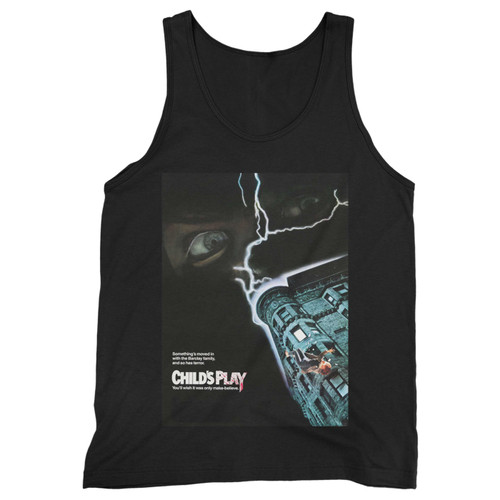 Our cotton child's play movie men tank top is perfect for those intense workouts in the gym, at practice or pickup games.