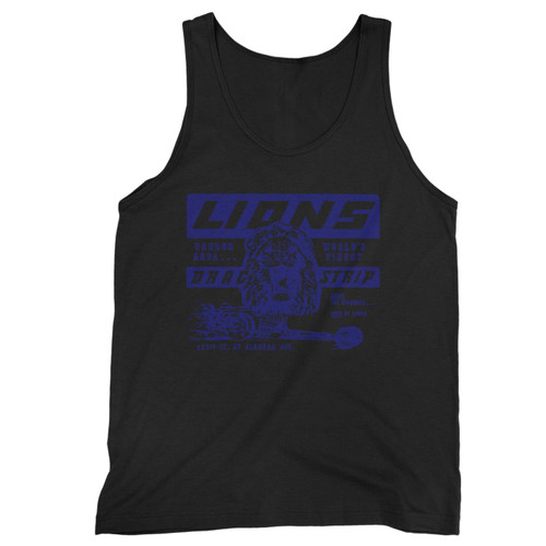 Our cotton cliff booth lions drag strip men tank top is perfect for those intense workouts in the gym, at practice or pickup games. Our cotton cliff booth lions drag strip men tank top is perfect for those intense workouts in the gym, at practice or pickup games.