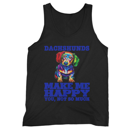 Our cotton dachshund make me happy men tank top is perfect for those intense workouts in the gym, at practice or pickup games.
