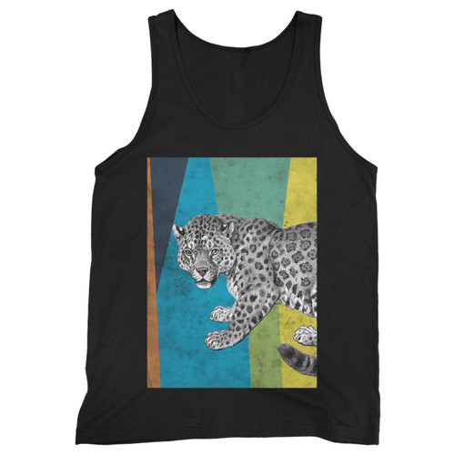 Our cotton leopard on colorful art stripes men tank top is perfect for those intense workouts in the gym, at practice or pickup games.