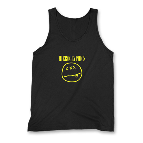 Our cotton nirvana hieroglyphics parody men tank top is perfect for those intense workouts in the gym, at practice or pickup games.