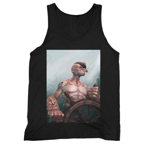 Our cotton popeye comic art men tank top is perfect for those intense workouts in the gym, at practice or pickup games.