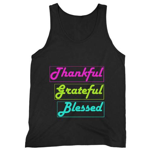 Our cotton thankful grateful blessed inspirational quote men tank top is perfect for those intense workouts in the gym, at practice or pickup games.