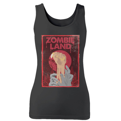 High quality print of this slim fit zombieland double tap hand women tank top will turn heads. And bystanders won't be disappointed - the racerback cut looks good one any woman's shoulders. High quality print of this slim fit zombieland double tap hand women tank top will turn heads. And bystanders won't be disappointed - the racerback cut looks good one any woman's shoulders.