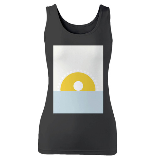 High quality print of this slim fit abstract scandinavian art women tank top will turn heads. And bystanders won't be disappointed - the racerback cut looks good one any woman's shoulders.