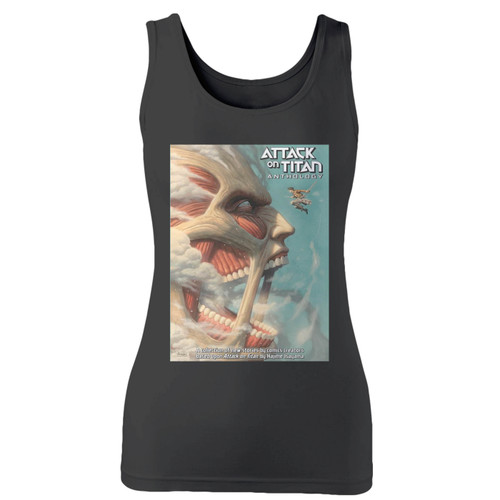 High quality print of this slim fit attack on titan tv series women tank top will turn heads. And bystanders won't be disappointed - the racerback cut looks good one any woman's shoulders.