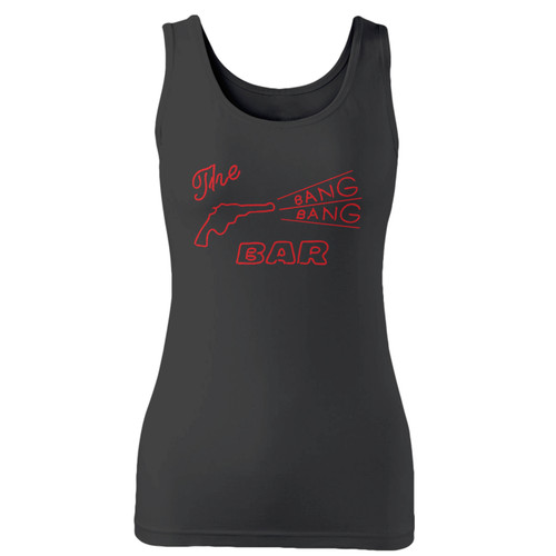 High quality print of this slim fit bang bang bar twin peaks women tank top will turn heads. And bystanders won't be disappointed - the racerback cut looks good one any woman's shoulders. High quality print of this slim fit bang bang bar twin peaks women tank top will turn heads. And bystanders won't be disappointed - the racerback cut looks good one any woman's shoulders.