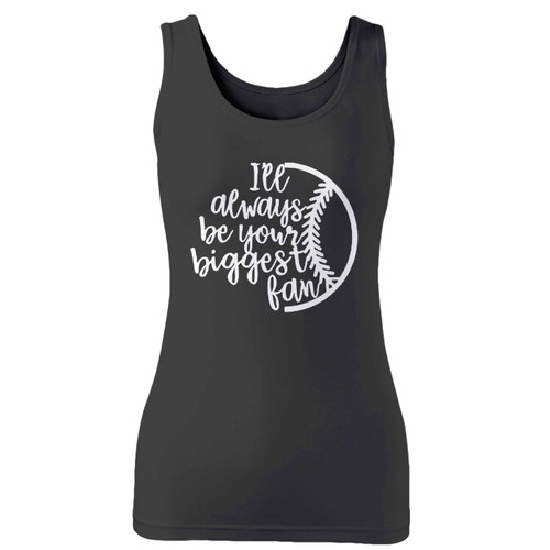 High quality print of this slim fit biggest fan sport women tank top will turn heads. And bystanders won't be disappointed - the racerback cut looks good one any woman's shoulders.