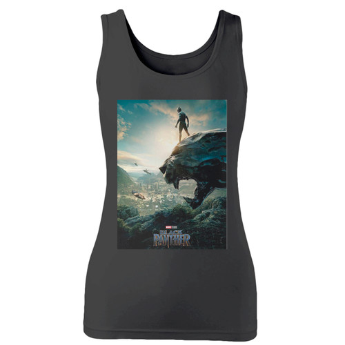 High quality print of this slim fit black panther movie inspired women tank top will turn heads. And bystanders won't be disappointed - the racerback cut looks good one any woman's shoulders.