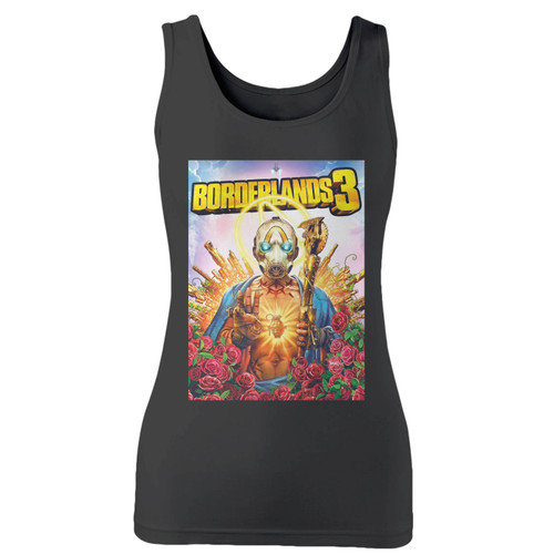 High quality print of this slim fit borderlands 3 cover women tank top will turn heads. And bystanders won't be disappointed - the racerback cut looks good one any woman's shoulders.